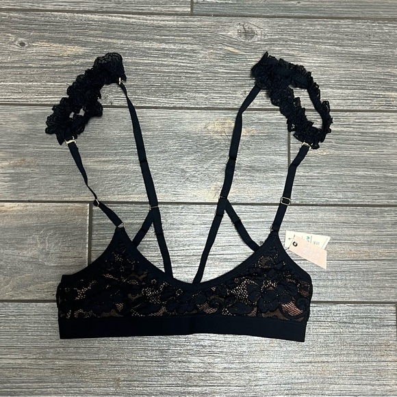 NWT Free People X We Are HAH Guard Her Bra or Belt Black Lace Small Bralette - Picture 3 of 15